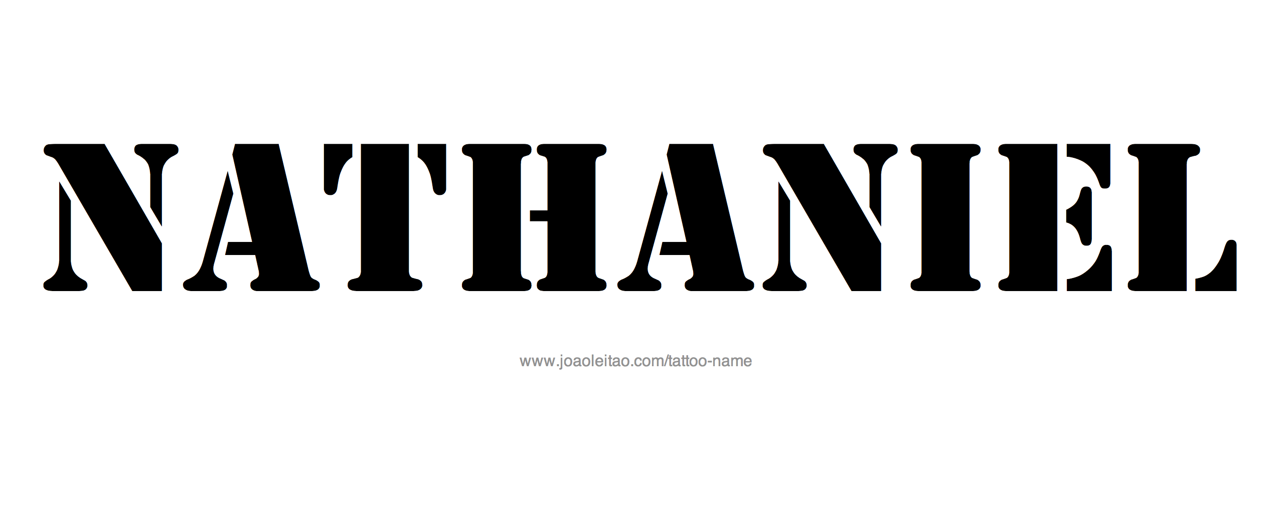 Nathaniel Name Tattoo Designs